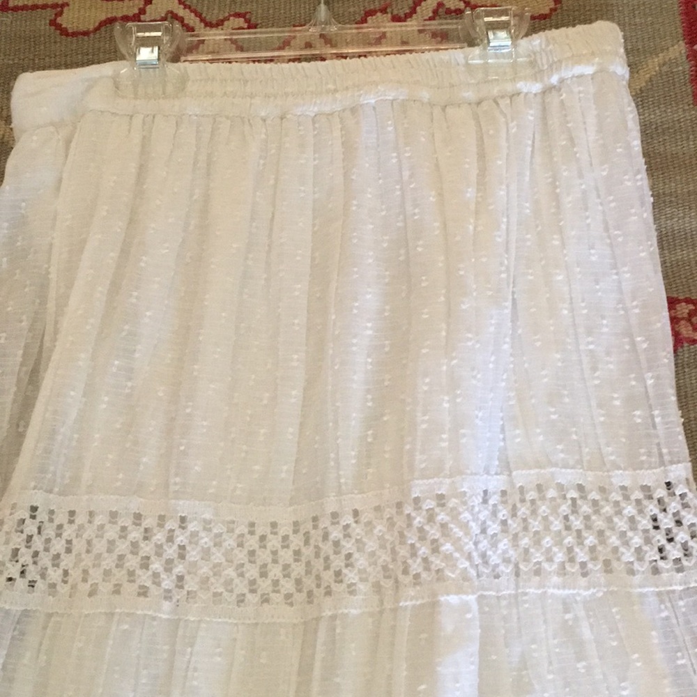 White Boho Summer Skirt - Picture 2 of 4